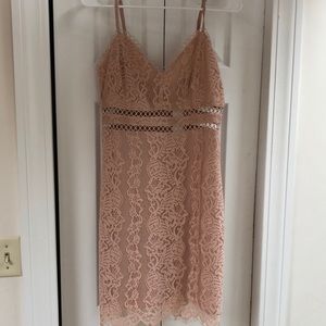 Pink lace dress